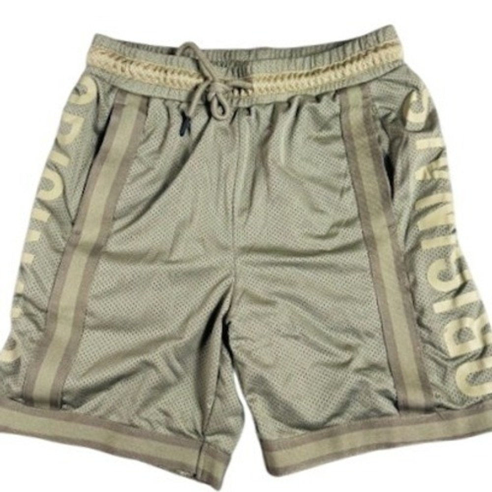 Brooklyn‎ Cloth Shorts Mens S Originals Mesh Olive Green Athletic Gym Basketball